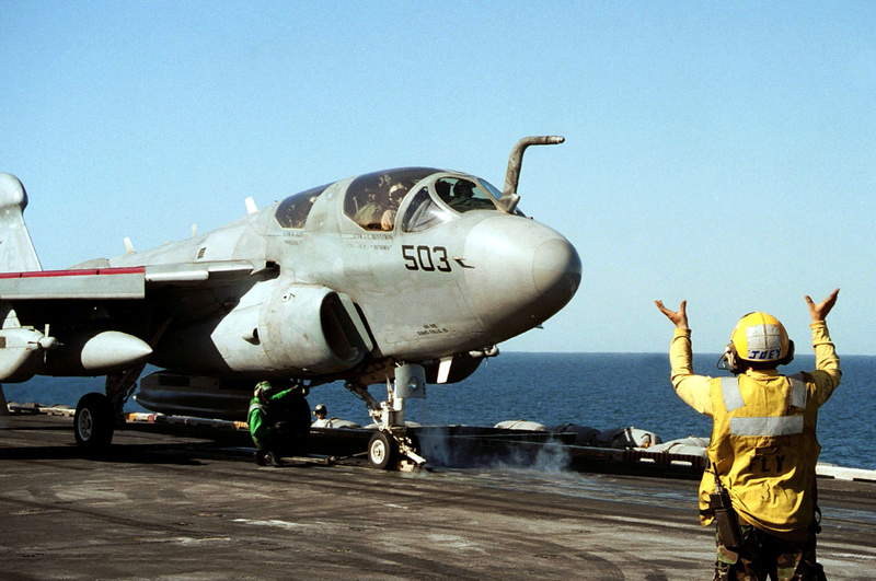 Note red line on deployed leading edge slats, this was a navy thing to allow visual confirmation of flight control surfaces before launch.